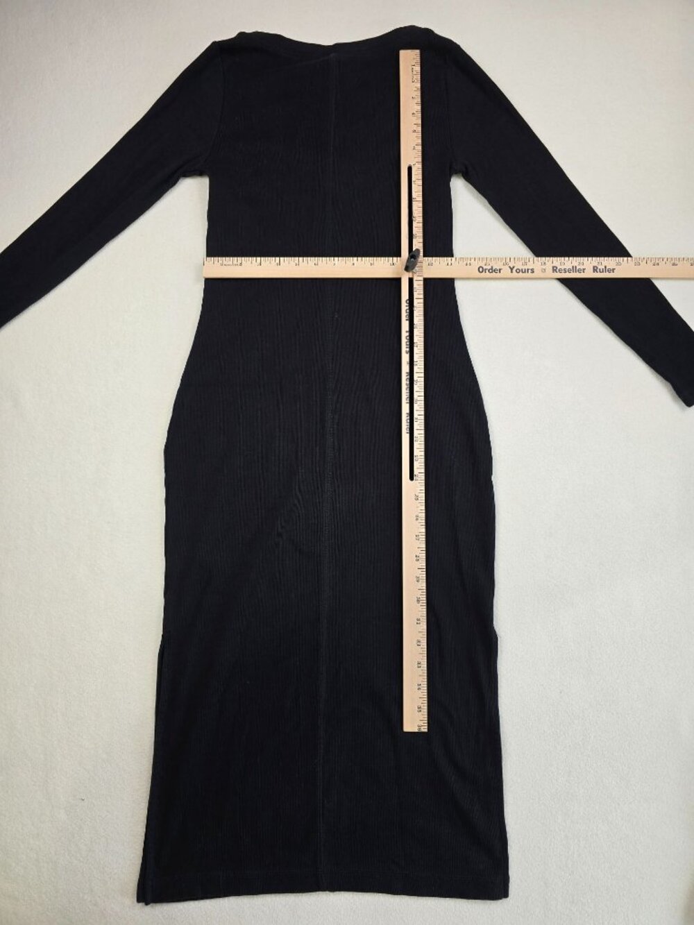 Old Navy Womens Black Long Sleeve Midi Bodycon Dress Medium - Picture 4 of 4